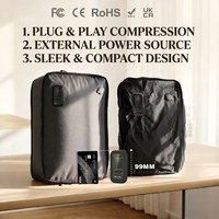 Pompe à vide intégrée 7,25 PSI, mini pompe à air électrique 81g, débit de 6L/min pour sacs de compression de voyage, sacs à dos sous vide, IPX5, plastique