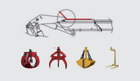 Accessoires de grue à bras articulé pour camion avec moteur Cummins, levage haute efficacité, capacité de levage de 129 kN.m, hauteur de levage de 9,4 m, portée de 8 m