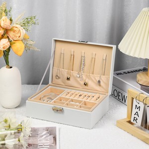 Boîte de rangement de bijoux en gros pour la maison avec serrure, pour colliers, bracelets, bagues et boucles d'oreilles - Product Image 4