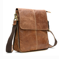 Sac bandoulière pour homme en cuir pleine fleur véritable - Multifonctionnel, mode, affaires, voyage, usage quotidien, résistant à l'usure, petite pochette