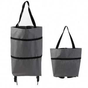 Carrito de Compras Plegable Personalizado de Alta Calidad a Precio de Fábrica, Bolsas de Supermercado con Ruedas, Bolsa para Verduras - Product Image 1