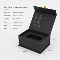 Boîte cadeau magnétique personnalisée, boîte d'emballage rigide de style livre, boîte d'emballage de luxe pour parfums et cosmétiques, fabricant OEM
