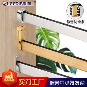 Aluminum Alloy Wardrobe <b>Clothes</b> Rod Wall Mount Non Detachable Oxidation Surface Treatment For Furniture Cabinets - Product Image 3