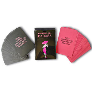 Juego de cartas personalizado pregunta personalizada manifestando familia pareja bebiendo impresión tarjetas de afirmación cubierta - Product Image 1