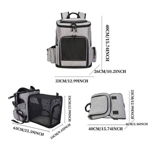 Sac à dos portable pour chat, petit sac de voyage pour animaux de compagnie, sac extensible pour chats et chiens, sac à dos à double épaule pour sorties - Product Image 2