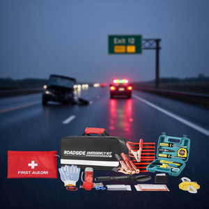 Kit de emergencia para coche de 31 piezas, botiquín médico de primeros auxilios para vehículos, herramientas esenciales de emergencia - Product Image 2