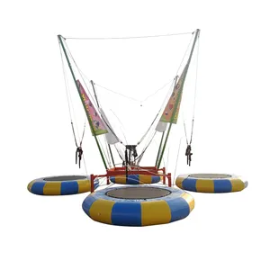 Portable Taman Hiburan 4 Orang Dalam 1 Trailer Dipasang Bungee Jumping Trampolin Harga