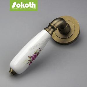 2022 NOUVEAU style chinois en alliage <span class=keywords><strong>de</strong></span> zinc antique en laiton intérieur <span class=keywords><strong>Porcelaine</strong></span> céramique <span class=keywords><strong>poignée</strong></span> <span class=keywords><strong>de</strong></span> <span class=keywords><strong>porte</strong></span> - Product Image 6