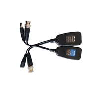 Connecteur d'émetteur-récepteur à paire torsadée de données vidéo/Audio CCTV BNC BALUN RJ45 noir populaire