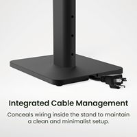 Support d'enceinte en acier noir thermolaqué pour système audio domestique