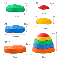 Oferta Especial NEEUU LY-2440 - Juego Educativo de 5 Piedras de Equilibrio Antideslizantes de Plástico, Colores Arcoíris/Pastel, Certificado de Seguridad para Niños Mayores de 2 Años
