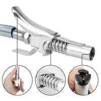 Pince de verrouillage de haute qualité Buse de remplissage haute pression, coupleur de graisse en acier inoxydable de 11CM avec tube de 30cm pour le gonflage des pneus