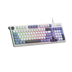 <span class=keywords><strong>Clavier</strong></span> de bureau filaire à membrane 98 touches, couleurs mélangées, pour jeux, 3 couleurs, pour ordinateur de bureau et portable, <span class=keywords><strong>avec</strong></span> éclairage LED - Product Image 1