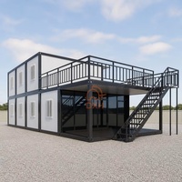 Usine chinoise de maisons conteneurs modulaires préfabriquées de luxe sur mesure à 2 étages, en kit, pour chambre, salon, bureau, atelier, et bâtiments commerciaux