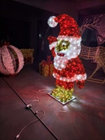 3D Großformatige Weihnachtsdekoration Weihnachtsmann IP65 LED Landschaftsbeleuchtung für Außenbereich Markt Festival Garten Feiertag Nachtbeleuchtung