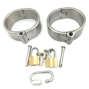 Menottes de poignet détachables en acier inoxydable argenté Darkseid Emperor pour couple, produits pour adultes BDSM, vente en gros - Product Image 4