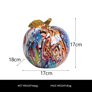 새로운 화려한 유럽 스타일 프린트 사과 장식품 과일 거실 책장 개인 맞춤형 홈 아트 장식 - Product Image 6