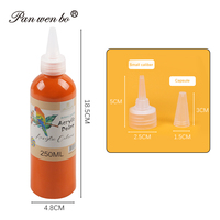 Peinture acrylique professionnelle non toxique Panwenbo 10 couleurs pour artistes, 250 ml/8,45 oz, pour la peinture