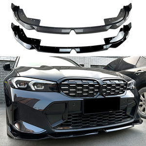 Front Lip Splitter For Bmw 3 Series G20 Lci M Sport 320i 325i 2023+ Piano Black Carbon Fiber Texture <b>Abs</b> Material - Product Image 1
