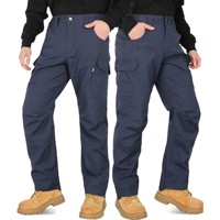 8432 Fortement recommandé, pantalon de travail en toile Dura-Stretch Rip-Stop avec poches cargo de 8,5 oz, résistant aux flammes, hydrofuge et anti-taches