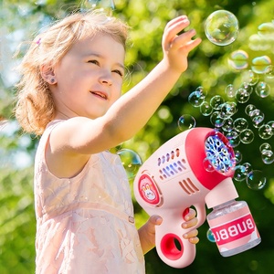 Juguetes para niños 2024 recién llegados pistola de burbujas eléctrica de 12 agujeros máquina de burbujas automática a prueba de fugas con juguetes de burbujas de luz Led - Product Image 4