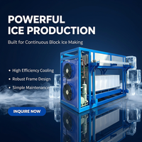 Équipement de fabrication de blocs de glace à refroidissement direct, démoulage automatique, refroidissement par air et eau pour usine de production de glace