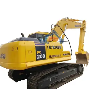 Escavadeira de esteira hidráulica KOMATSU PC200-7 usada no Japão Escavadeira de segunda mão de 20 toneladas