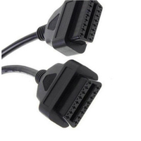OBD2 Cable Extension Splitter 16 Pin Male to Dual Female Y OBD Cable