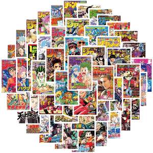 50 pièces japonais bande dessinée affiche mixte autocollants décoratifs pour garçon mur voiture PVC étanche Anime <span class=keywords><strong>Manga</strong></span> autocollant Pack - Product Image 1