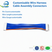 Vorgekrimptes 10-poliges Flachbandkabel JST-Kabelbaum Nylon-PVC Verzinntes Kupferkabel-Set für PCB Elektronik Industrie