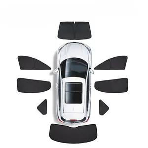 8-mảnh Hướng dẫn sử dụng có thể thu vào xe dù để che nắng cho Tesla mô hình 3 và Tesla mô hình y