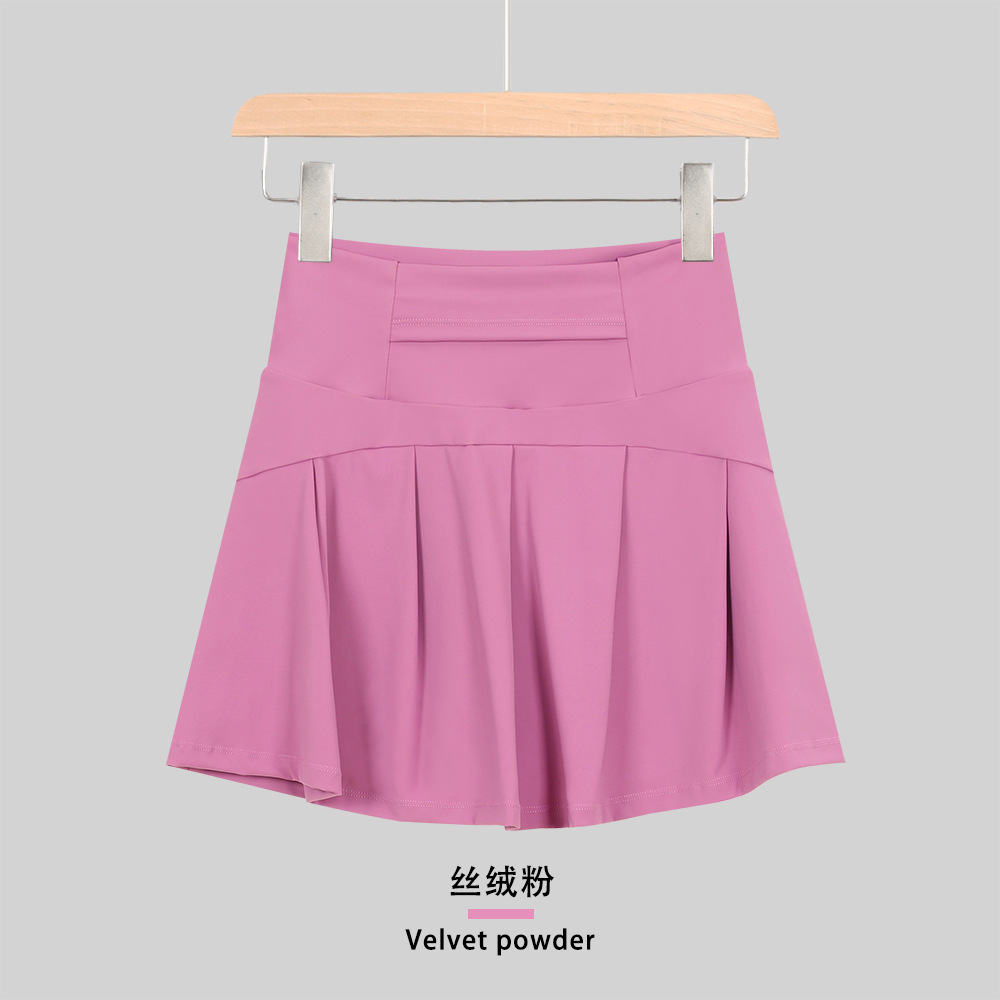 Short skirt velvet powder
