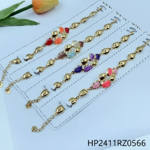 Elegante Chic braccialetto di perline placcato in oro bohémien per le donne Chic braccialetti con numeri di diamante da indossare quotidianamente gioielli per feste - Product Image 1