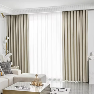 Cortinas Opacas al por Mayor con Diseño Bordado y Translúcido, Cortinas Modernas de Lujo para Ventanas de la Sala de Estar - Product Image 1