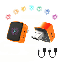 Adaptateur CarPlay sans fil lumineux et coloré 2-en-1, dongle de connectivité sans fil pour voiture, compatible avec différents smartphones
