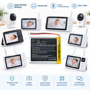Batería Personalizada para Monitor de Bebé <span class=keywords><strong>HelloBaby</strong></span> HB40 HB50 HB6351 AHB605060, Batería de Polímero de Litio, Fabricante OEM ODM - Product Image 4