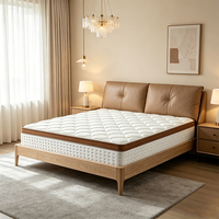Matelas hybride moderne durable Queen Size avec ressorts ensachés à fermeté moyenne, sans fibre de verre, compressé, pour chambre à coucher et hôtel