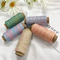 Fil ciré ciel étoilé, fil tressé, tube en papier, fil ciré rond brillant pour macramé fait main