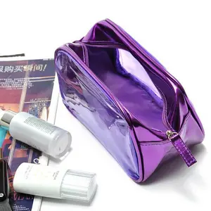 Büyük PVC su geçirmez taşınabilir şeffaf kozmetik çantası