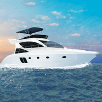 Yacht de luxe de 48 pieds pour fêtes en famille, yacht en fibre de verre soudé avec moteur hors-bord pour utilisation en mer, pêche, tourisme, personnalisable
