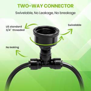 ड्रिप सिंचाई प्रणाली 50 फीट त्वरित कनेक्टर स्वचालित स्प्रिंकलर किट लॉन बिस्तर बाहरी ग्रीनहाउस 1/4 "ट्यूबिंग - Product Image 4