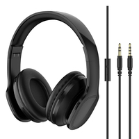 Headphone Youngrun S7 Lipat, Hitam, Kabel 3.5mm, Over Ear, Warna-warni, MOQ Rendah, Logo OEM Gratis