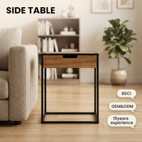 Table d'appoint de salon, table basse, structure en métal, design moderne, rangement multifonctionnel, mobilier écologique pour la maison
