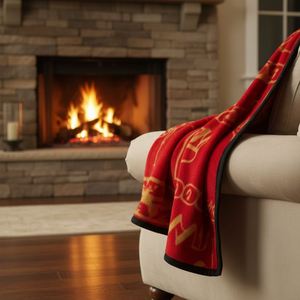 Luxury Style Comfortable Reusable Knitted Flannel <b>Blanket</b> Stylish Plain Design Printed Eco-Friendly All-Season for Home Office - Product Image 1