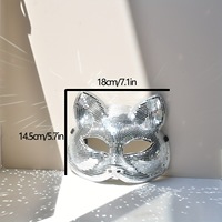 Masque de chat style boule disco - Réfléchissant, mignon, pour costume animalier, soirée à thème, boîte de nuit, rave, accessoire d'Halloween, vente chaude