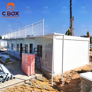Cbox, maison-conteneur modulaire préfabriquée écologique de 20 pieds, détachable, bureau mobile, dortoir pour travailleurs à 2 étages, projet de département - Product Image 1