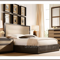 Lit en métal Sigma, moderne, élégant, luxueux et discret, pour chambre à coucher et salon, disponible en tailles King et Queen