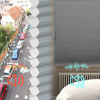 Store en tissu électrique WiFi, motorisé, à alvéoles irrégulières, isolant thermique, pour fenêtre inclinée, uni