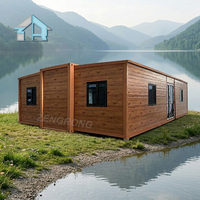 Maisons modulaires préfabriquées en panneaux sandwich en bois de 30 pieds, extensibles, 2 chambres, bureau préfabriqué, villa de vacances, mini-maison