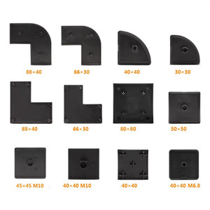 20 30 40 50 60 Tiêu Chuẩn Châu Âu T Khe Cắm Nhôm Đùn Hồ Sơ Màu Xám Đen End Bìa Nhựa Cắm Bìa Cao Su End Cap - Product Image 4